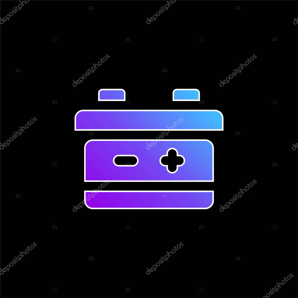 Battery blue gradient vector icon
