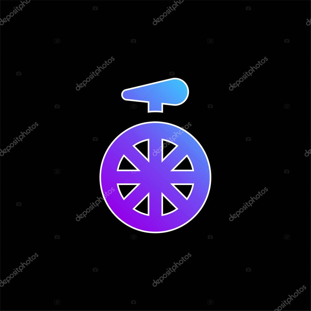 Bicycle blue gradient vector icon