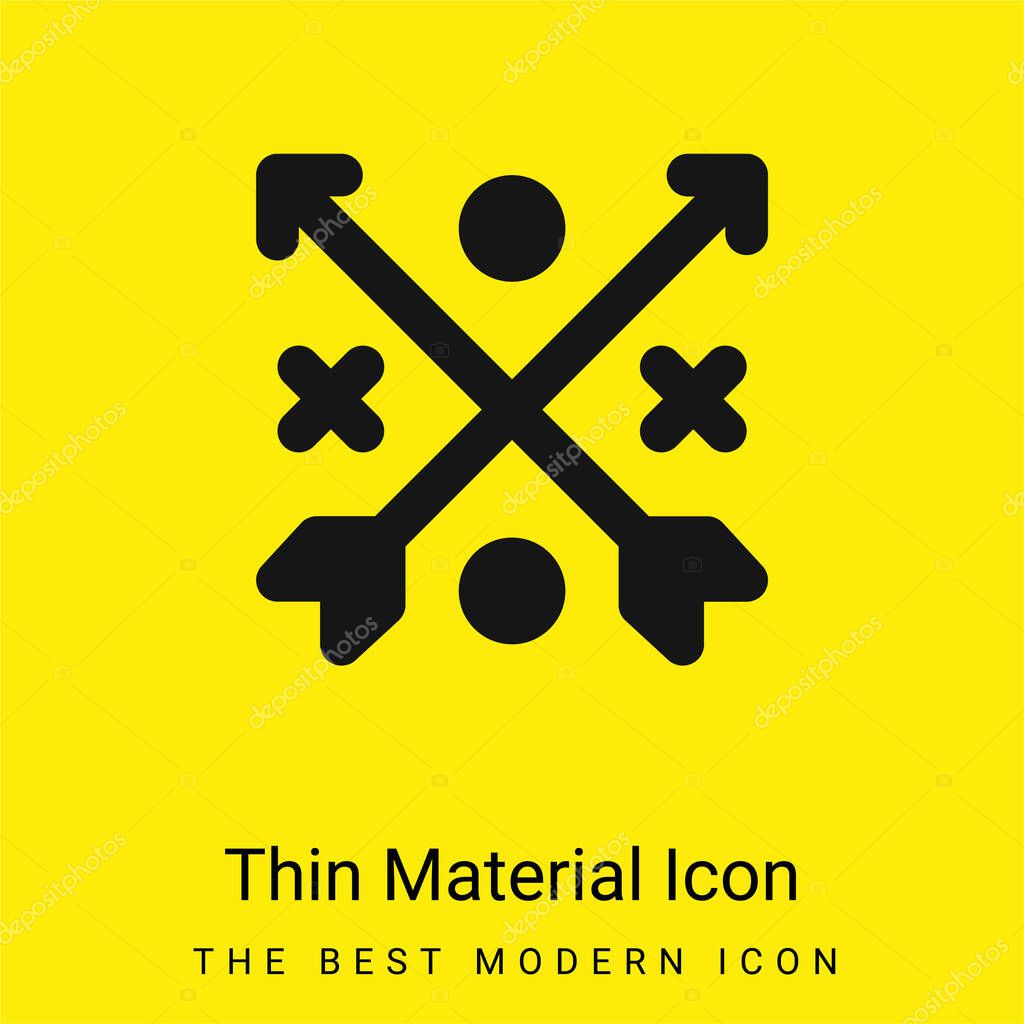 Arrows minimal bright yellow material icon