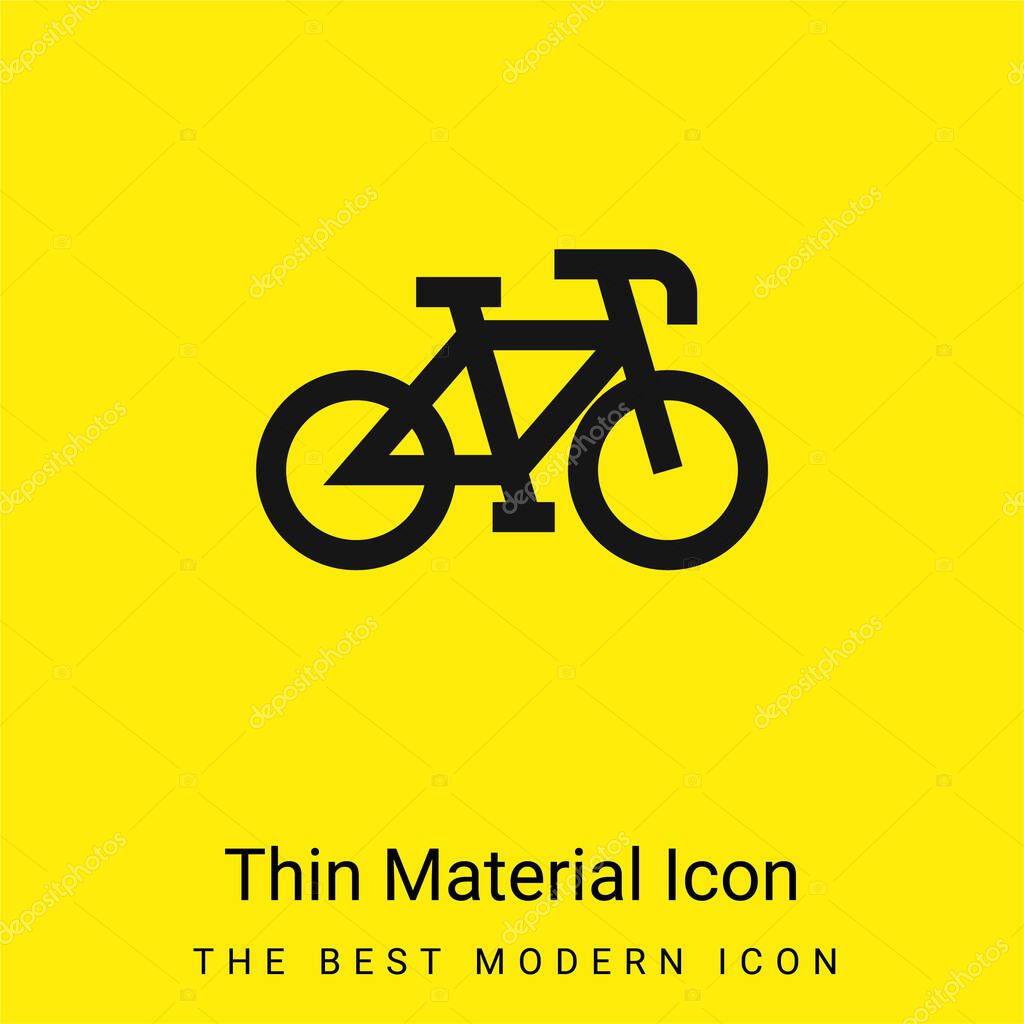 Bicycle minimal bright yellow material icon