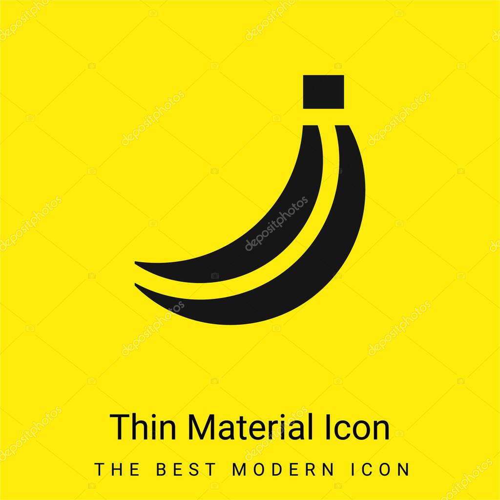 Banana minimal bright yellow material icon