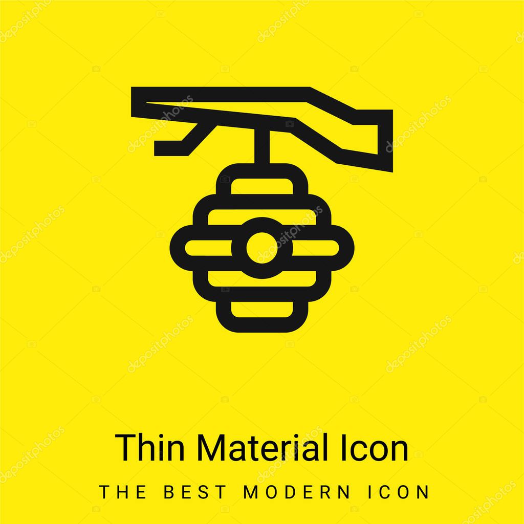 Beehive minimal bright yellow material icon