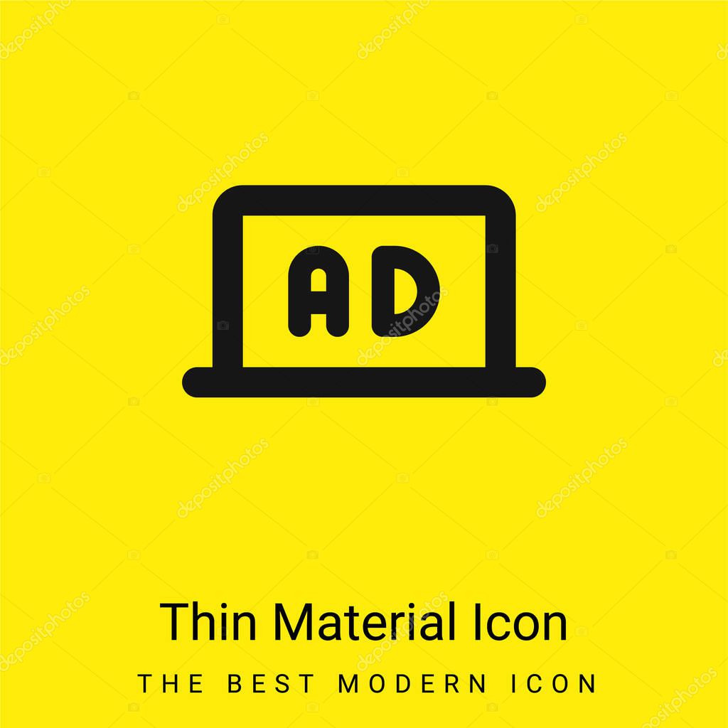 Ads minimal bright yellow material icon