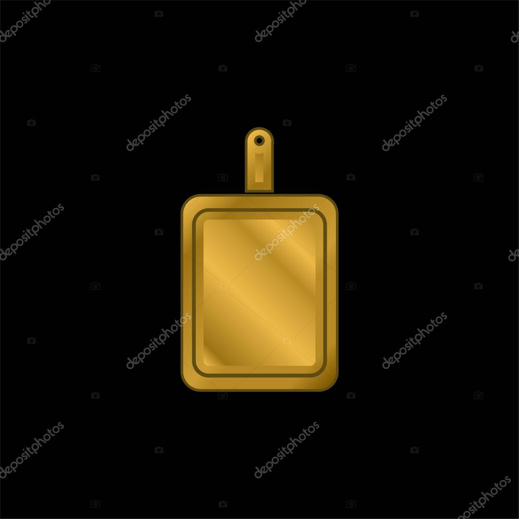 Board silver plated metallic icon