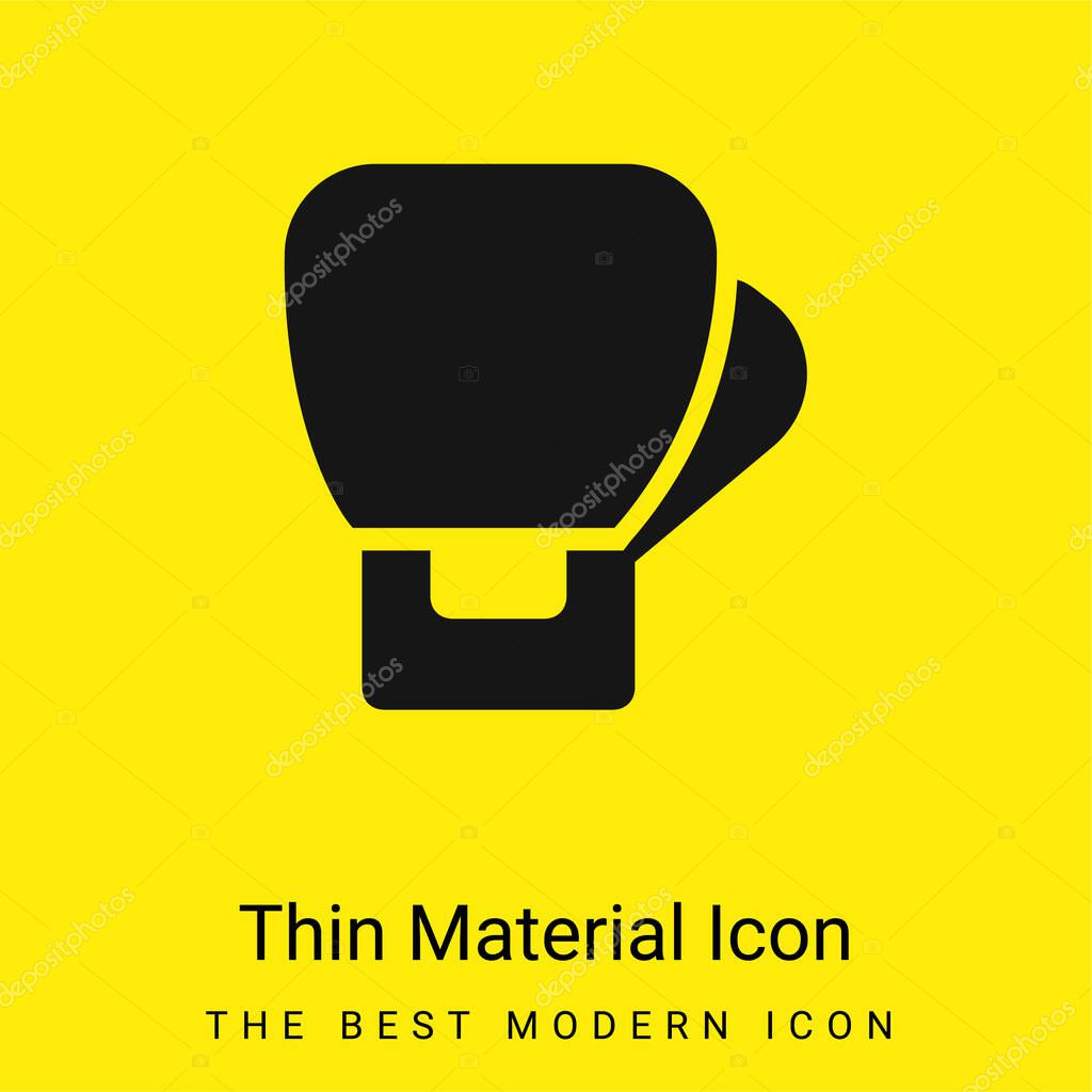 Boxing minimal bright yellow material icon