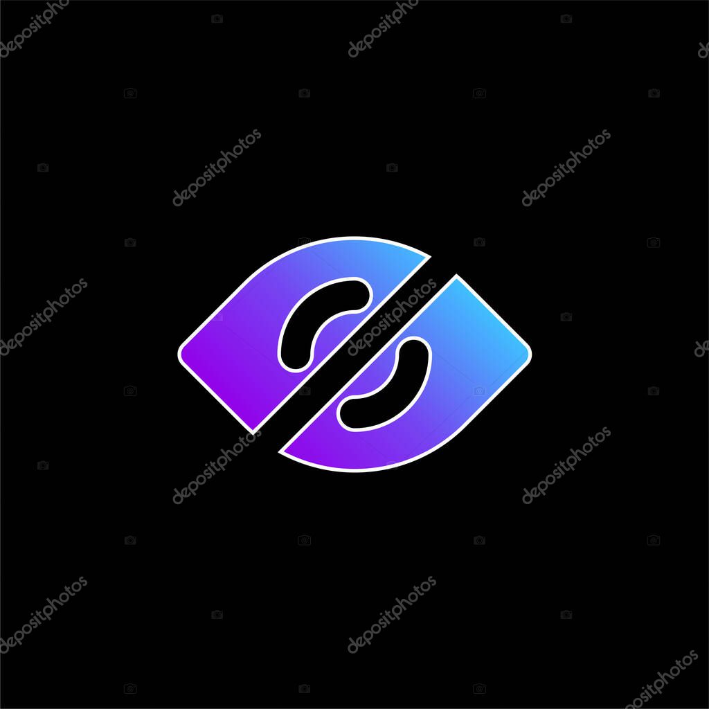 Blind blue gradient vector icon