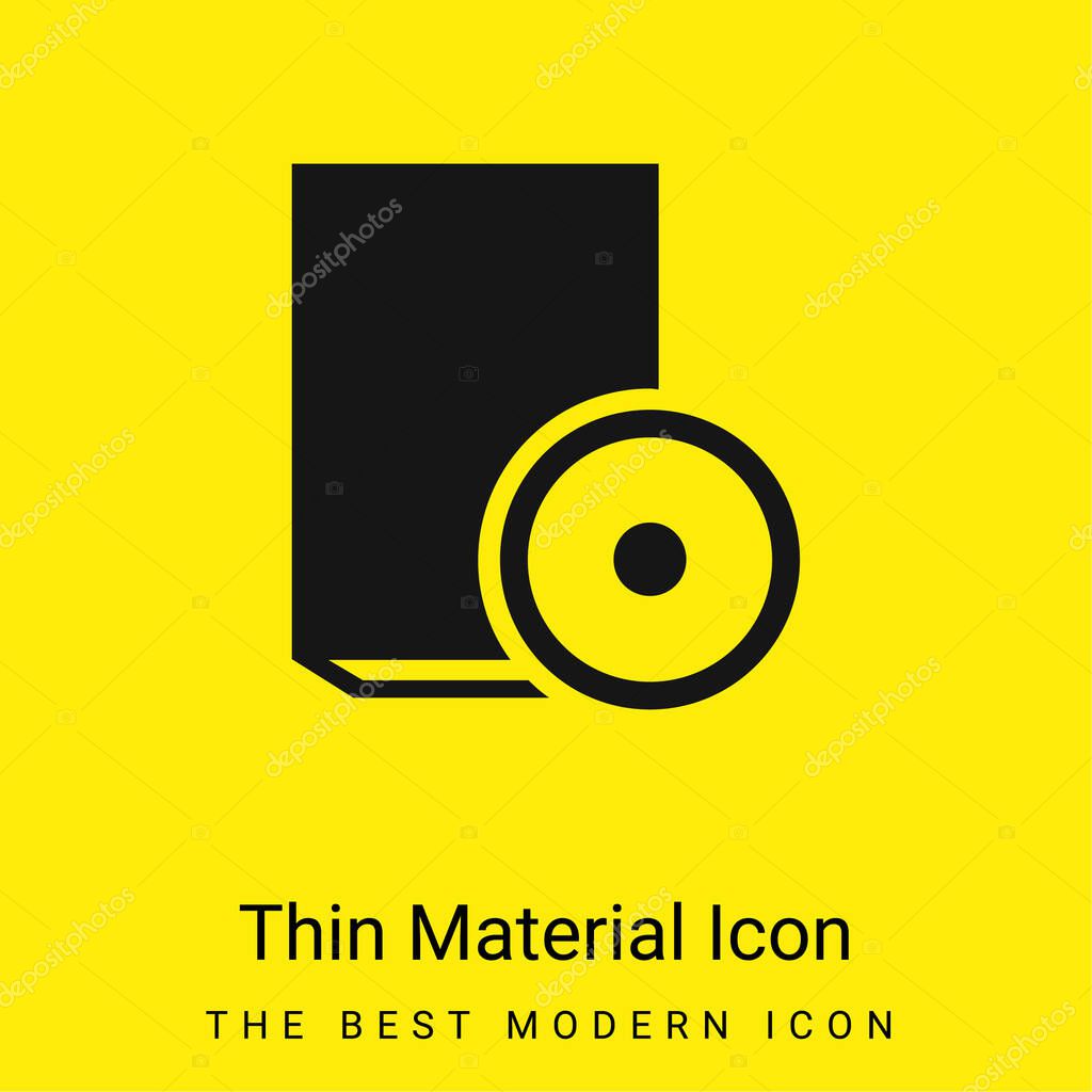 Book minimal bright yellow material icon