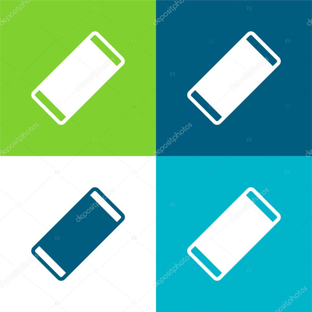 Band Aid Flat four color minimal icon set