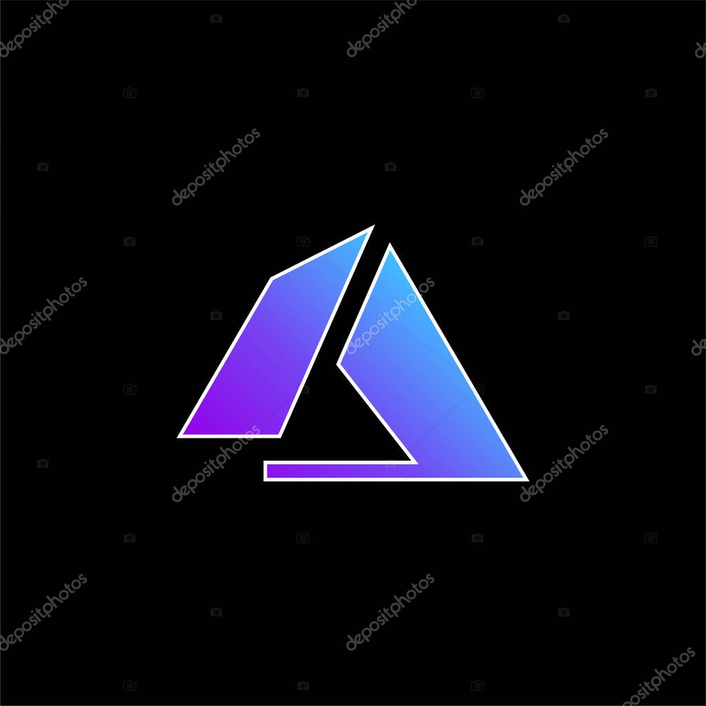 Azure blue gradient vector icon