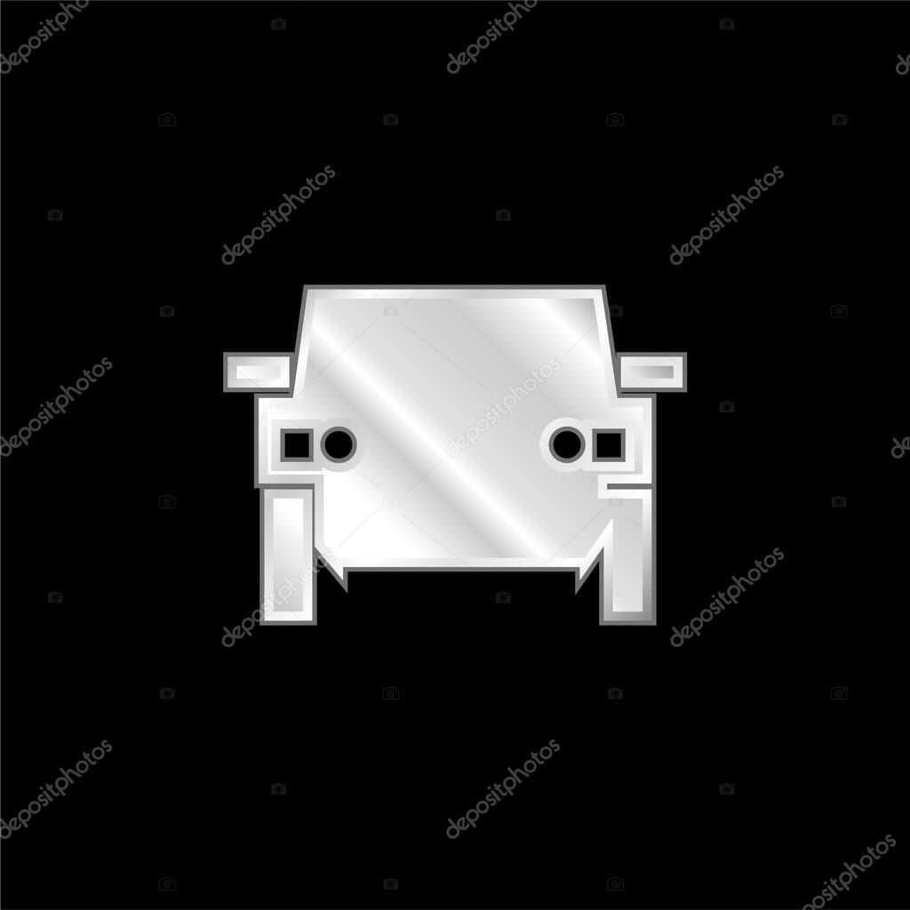 All Terrain Vehicle silver plated metallic icon