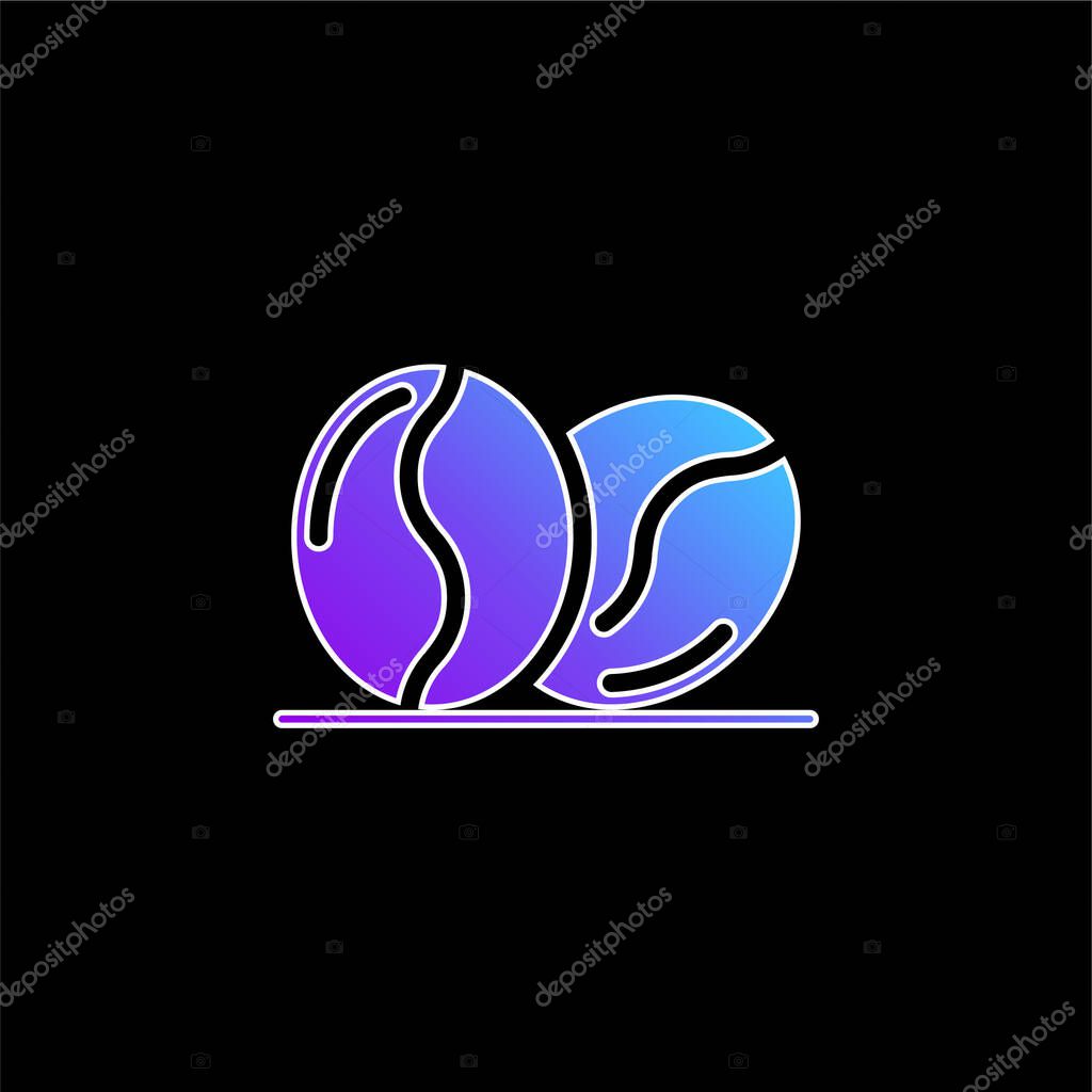 Beans blue gradient vector icon