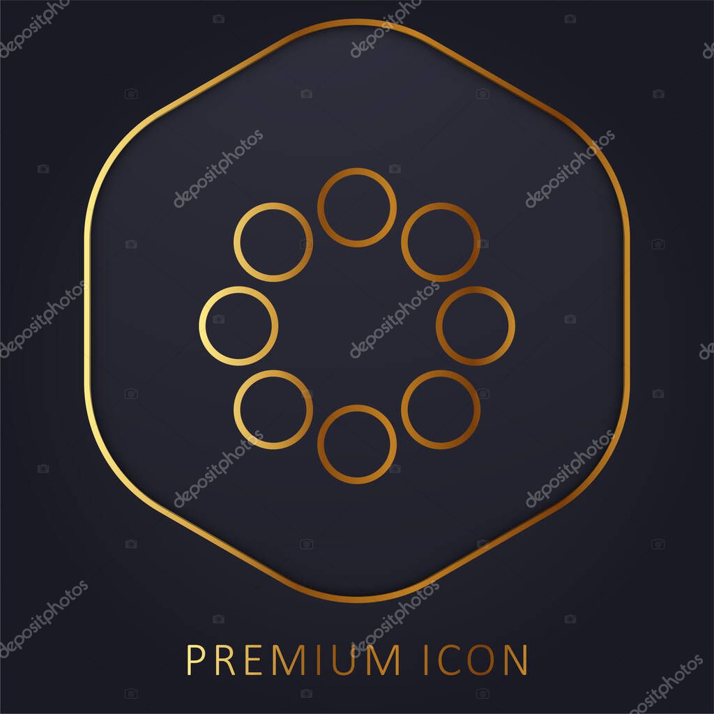 Bead golden line premium logo or icon