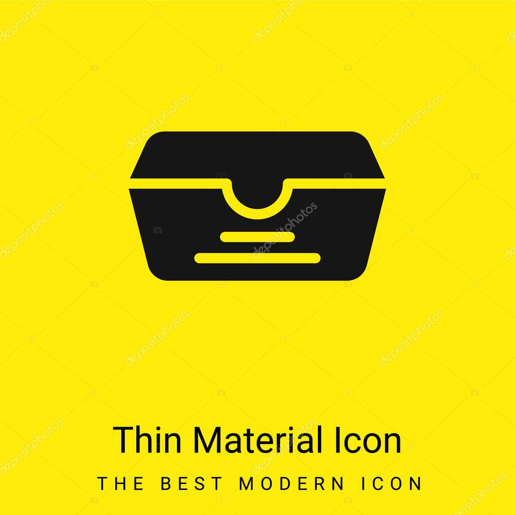 Box minimal bright yellow material icon