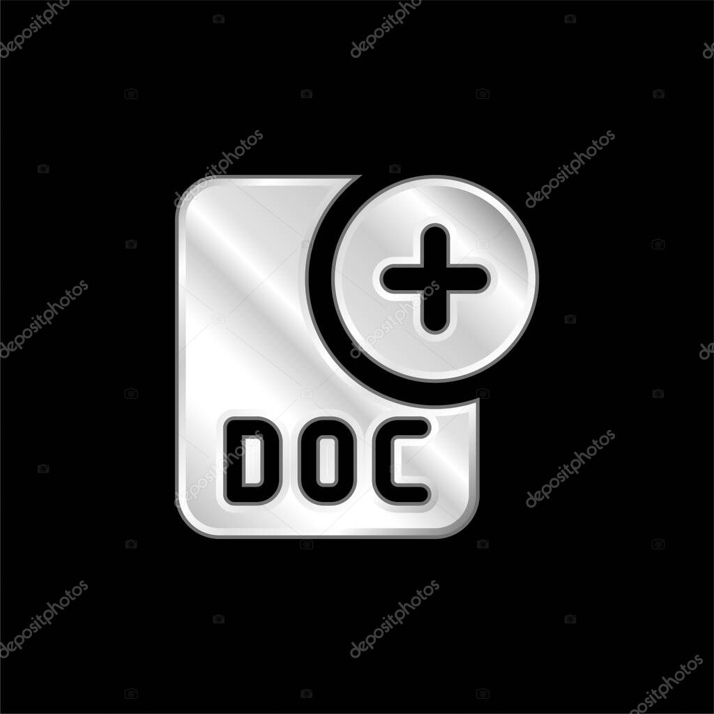 Add silver plated metallic icon
