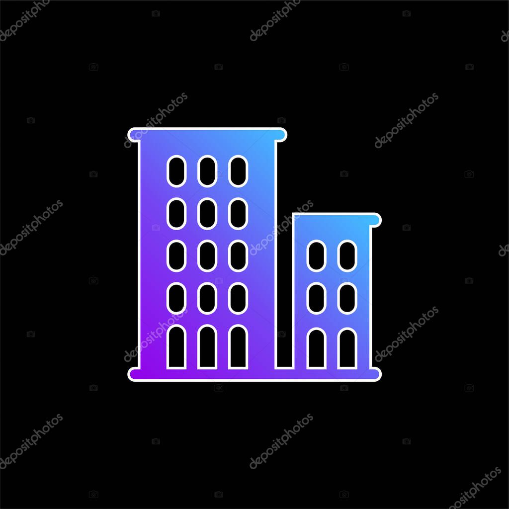 Apartments blue gradient vector icon