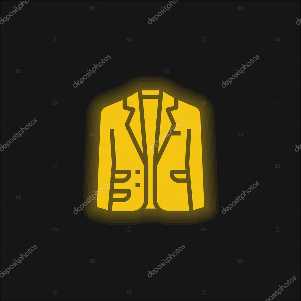 Blazer yellow glowing neon icon