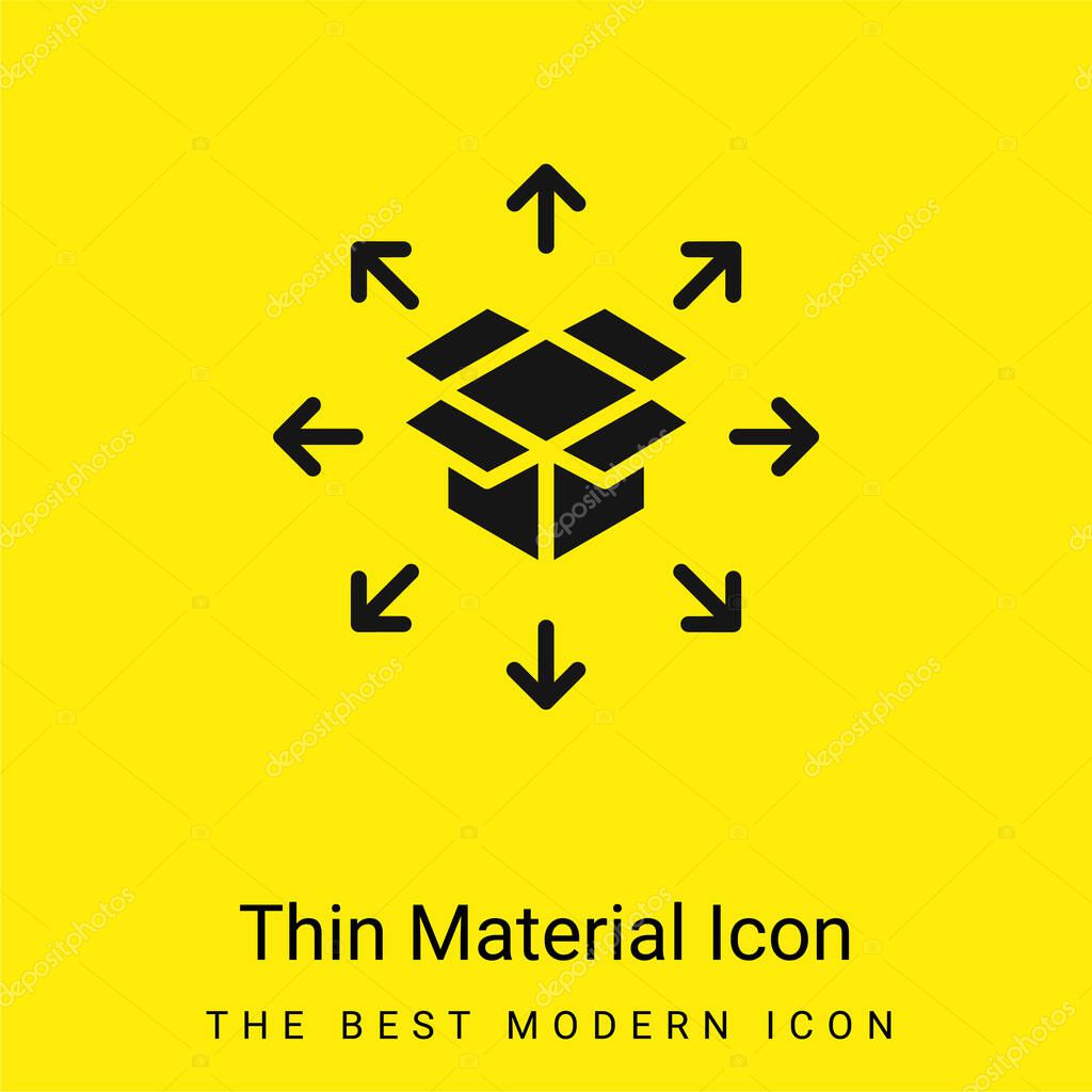 Box minimal bright yellow material icon