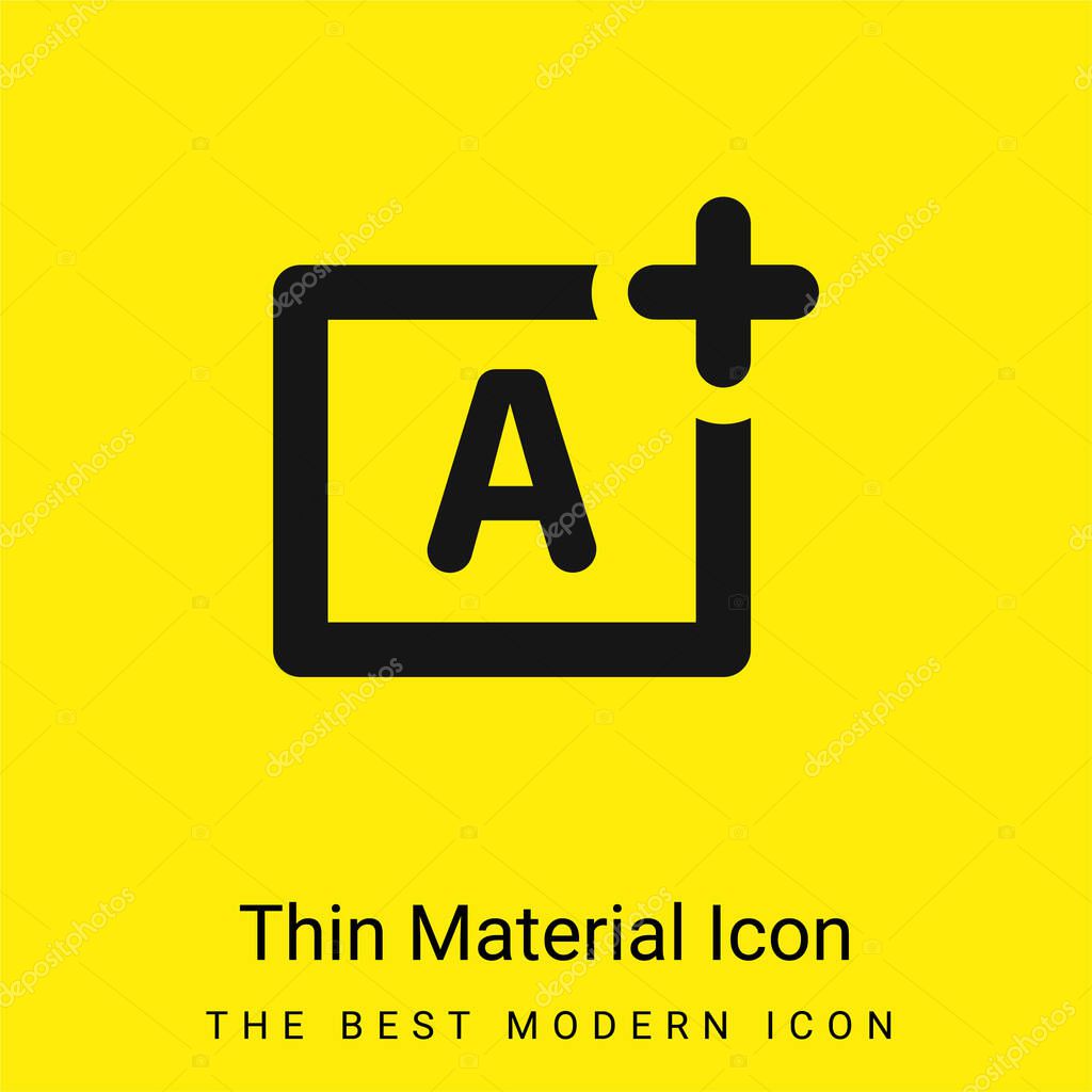 Aperture Priority minimal bright yellow material icon