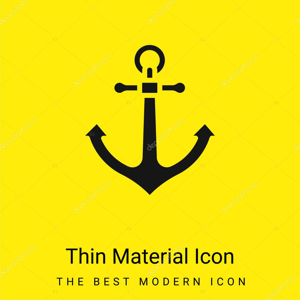 Anchor minimal bright yellow material icon