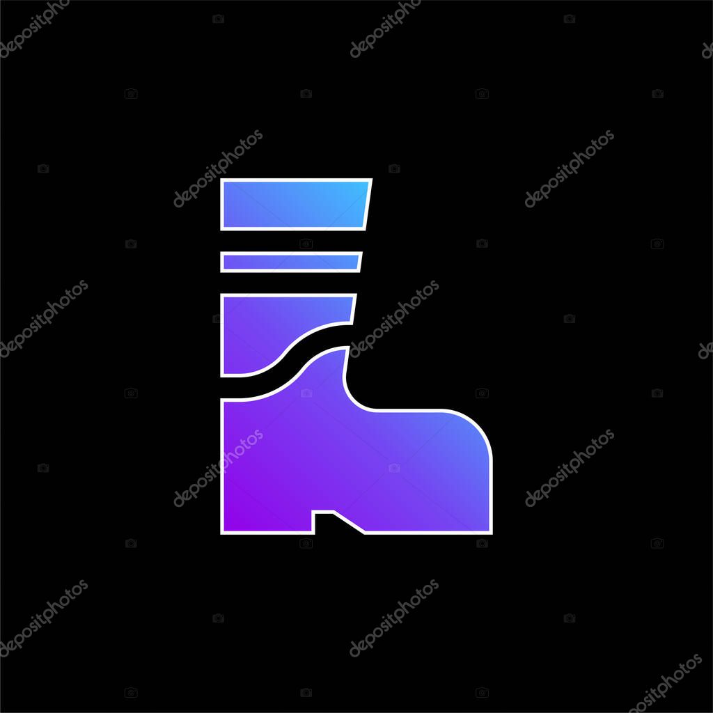 Boots blue gradient vector icon