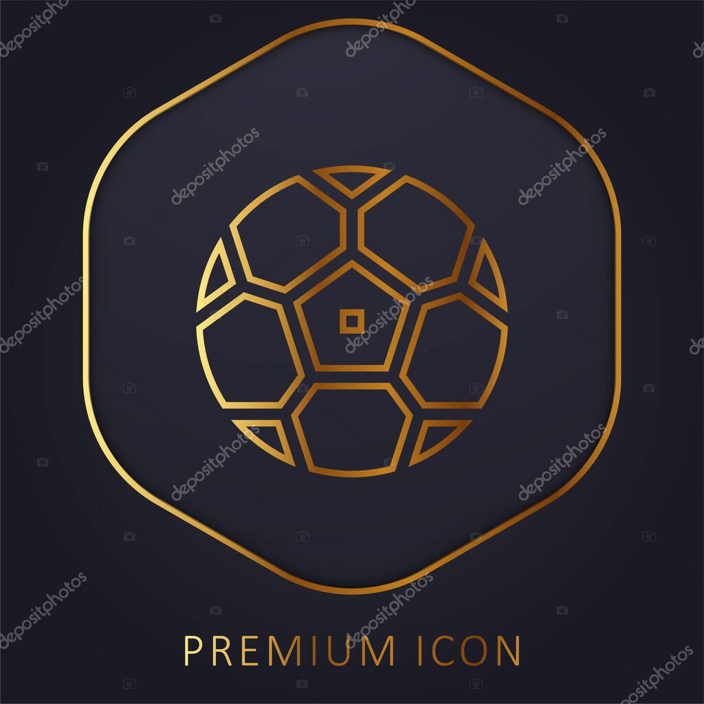 Ball golden line premium logo or icon