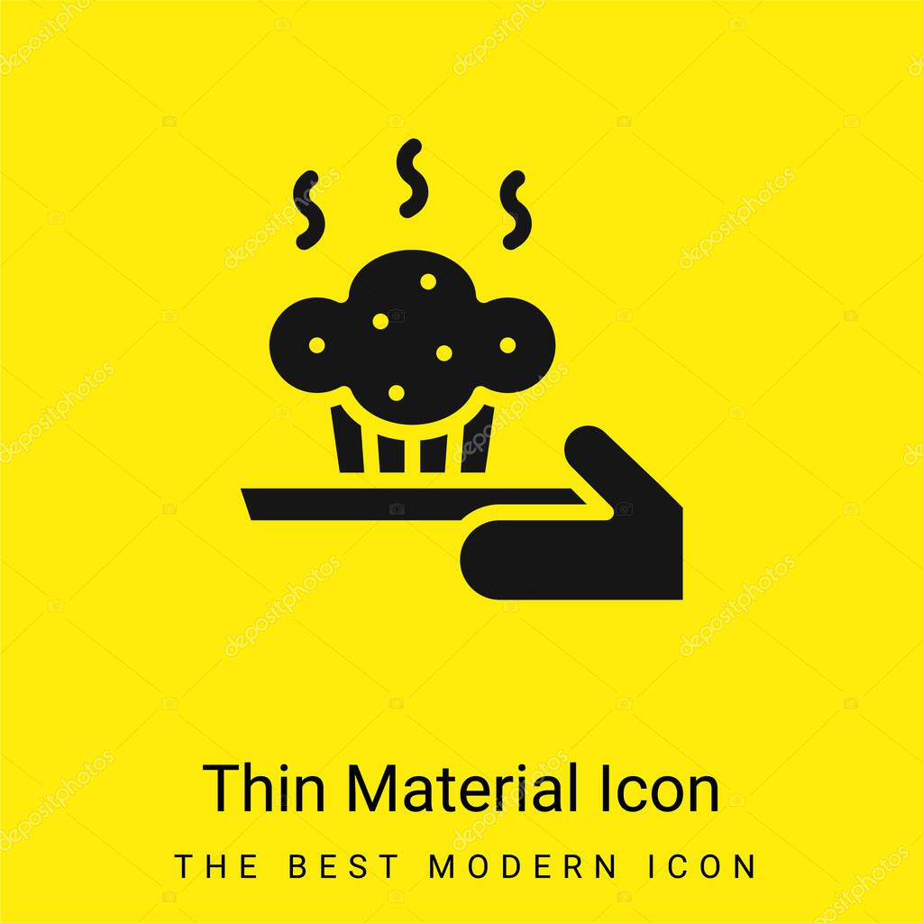 Baking minimal bright yellow material icon