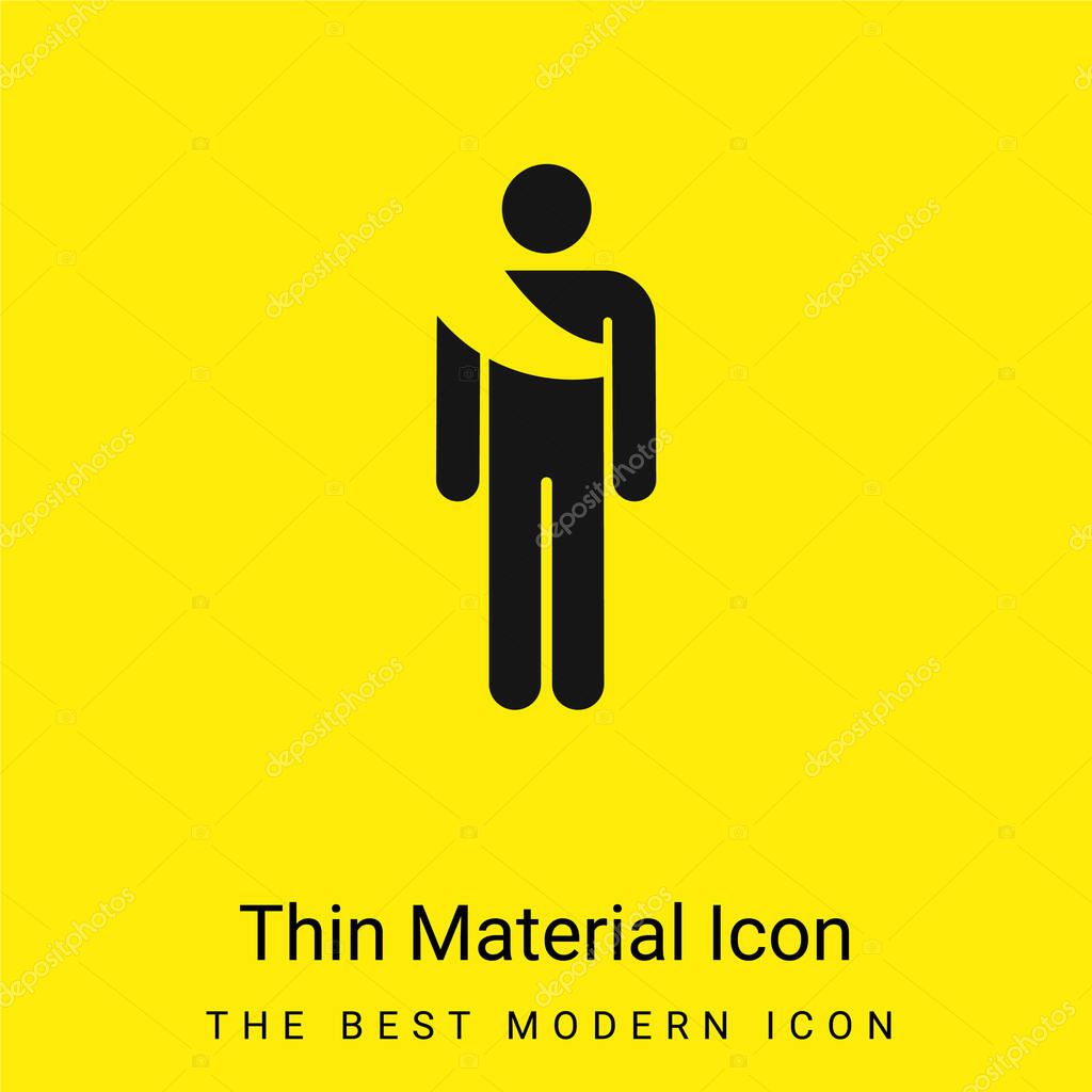 Accident minimal bright yellow material icon