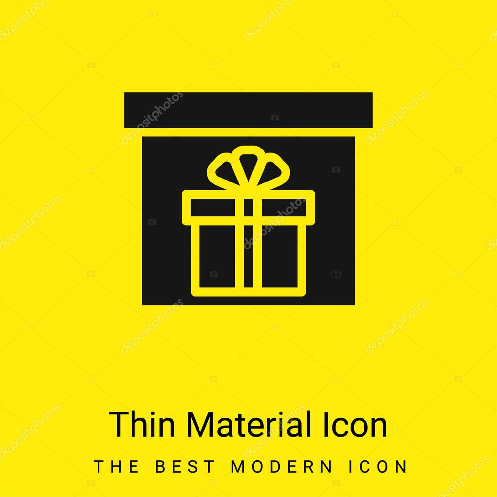 Box minimal bright yellow material icon