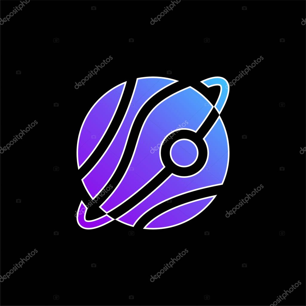 Astronomy blue gradient vector icon