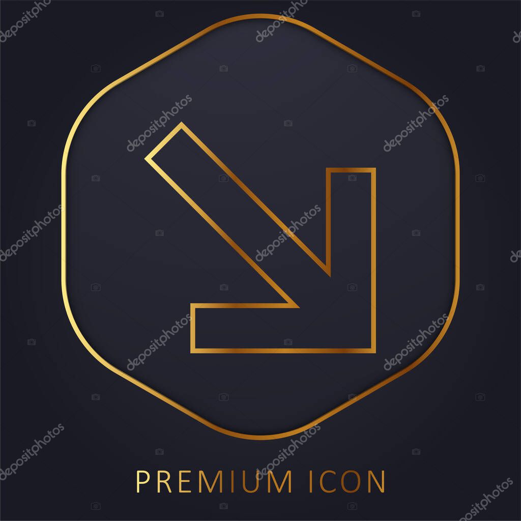 Arrows golden line premium logo or icon
