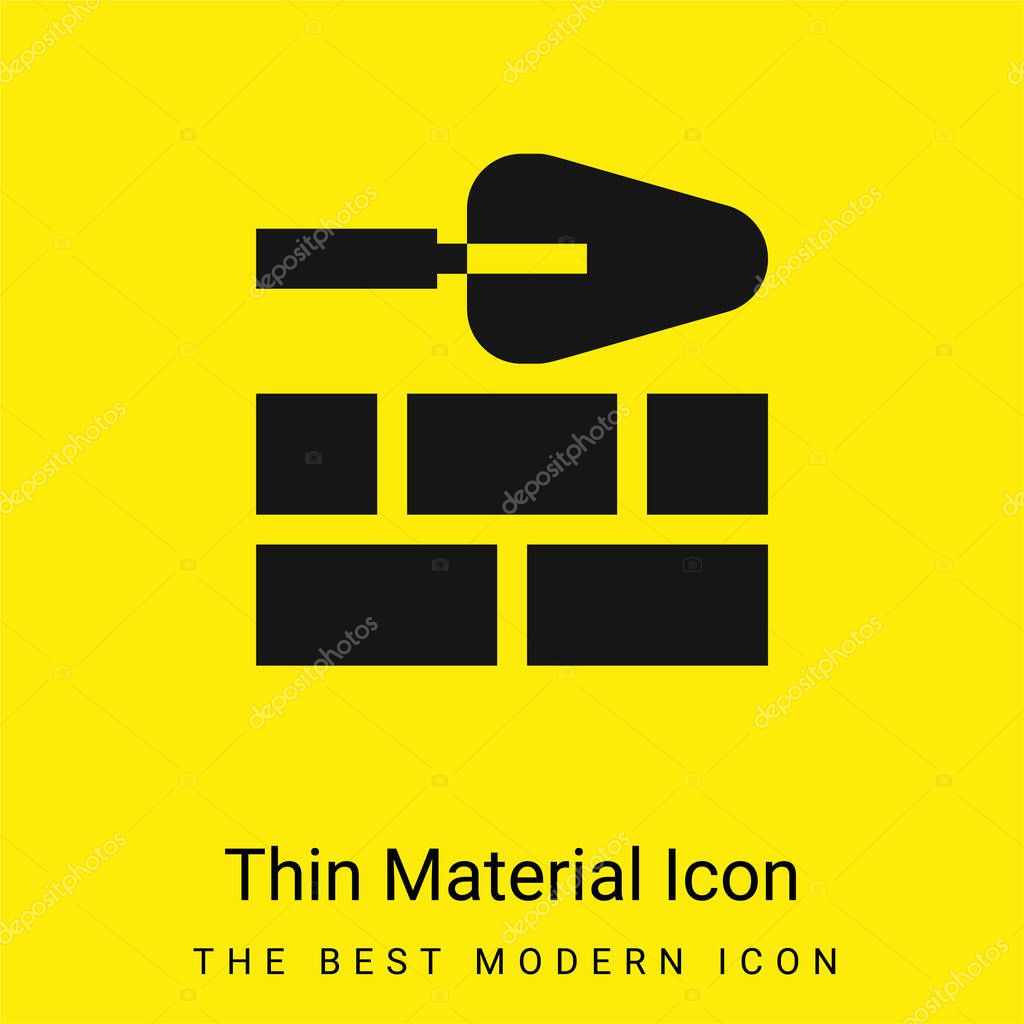 Brick Wall minimal bright yellow material icon