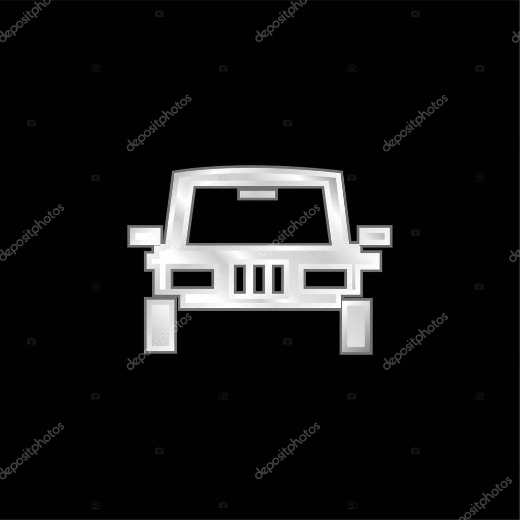 All Terrain Vehicle silver plated metallic icon