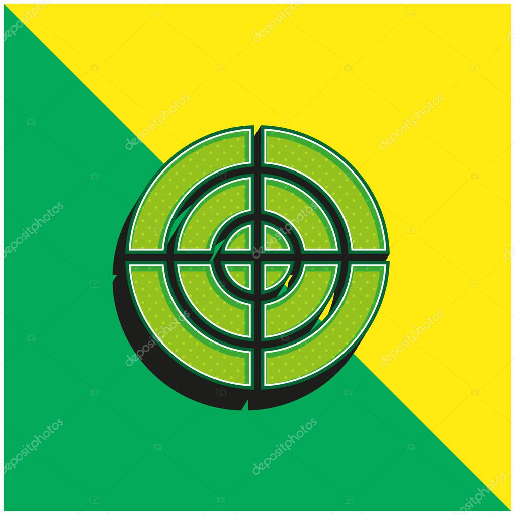 Aim Green and yellow modern 3d vector icon logo