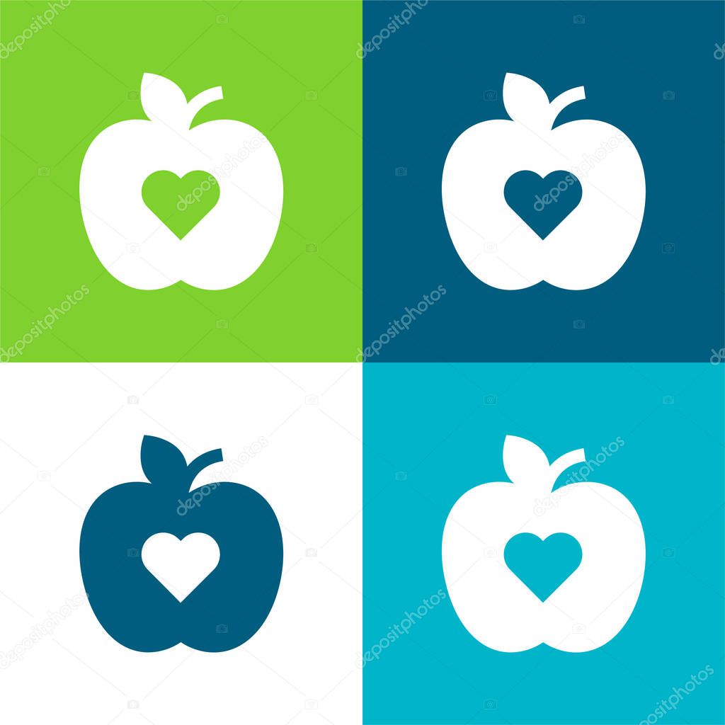 Apple Flat four color minimal icon set