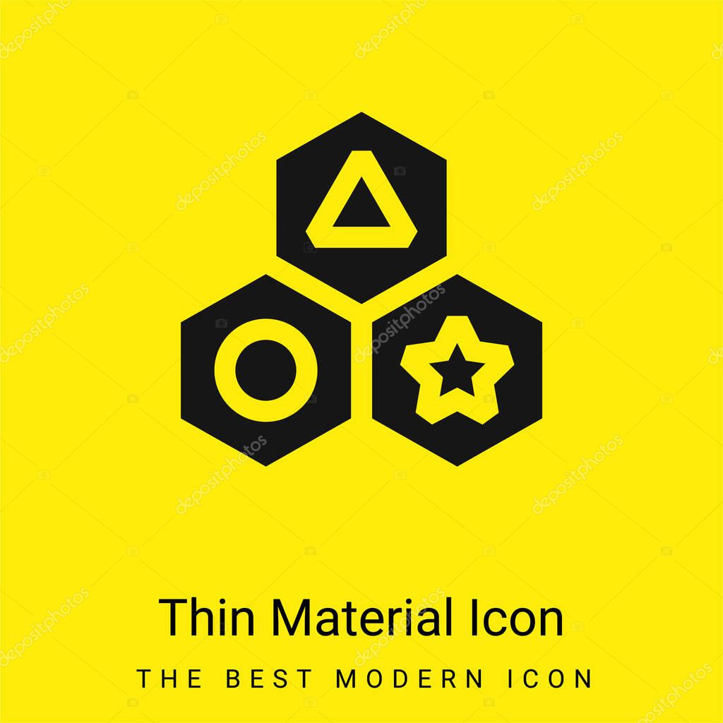 Blocks minimal bright yellow material icon
