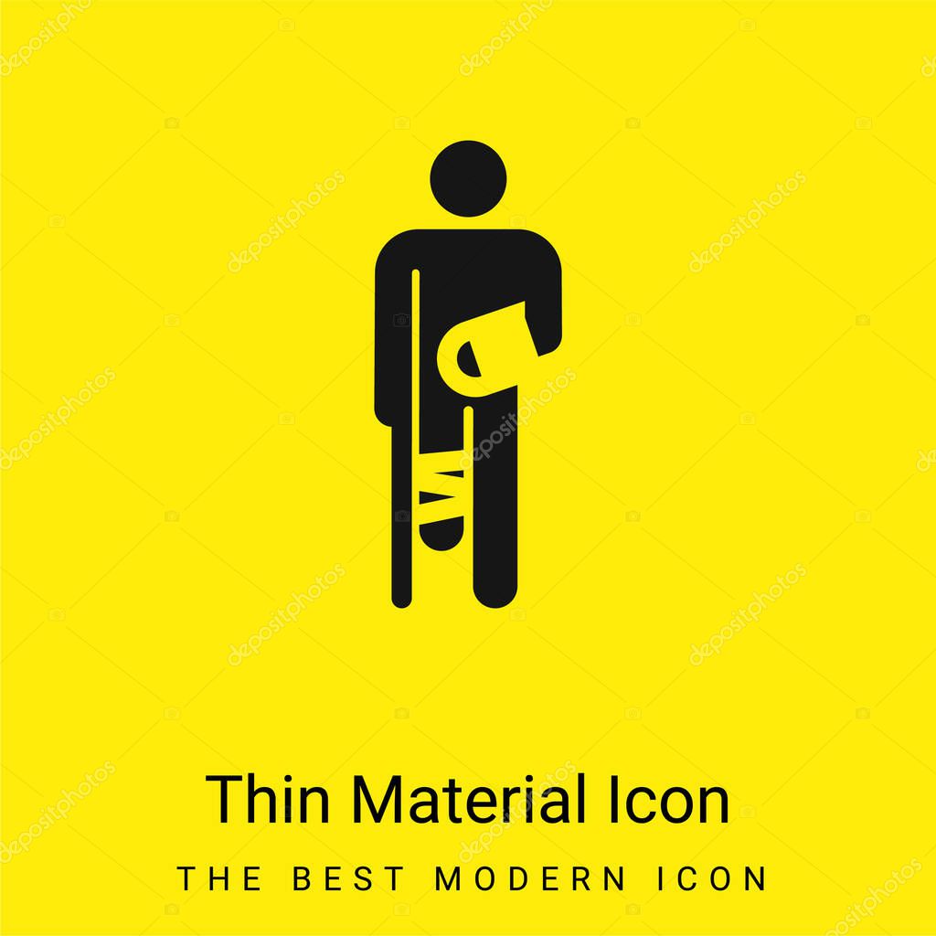 Accident minimal bright yellow material icon