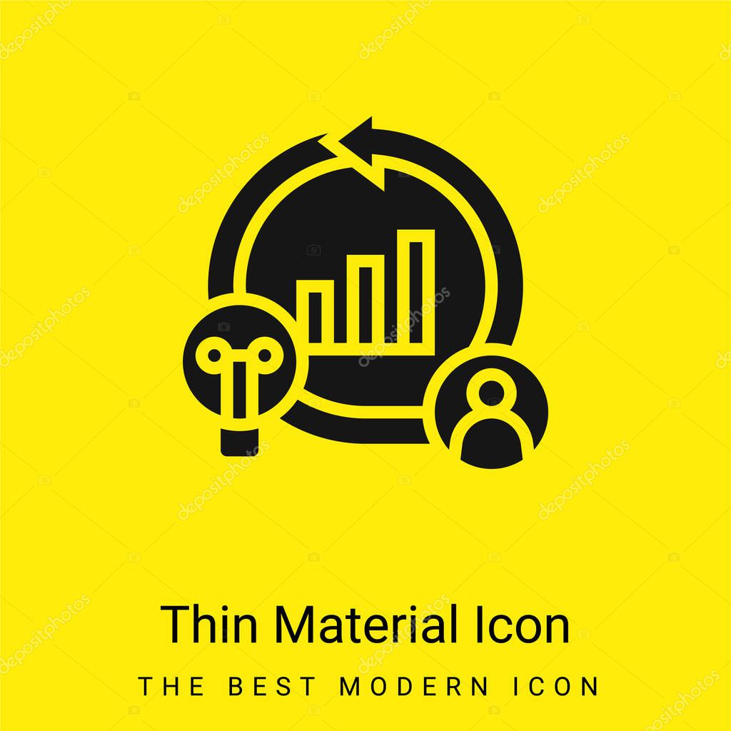 Agile minimal bright yellow material icon