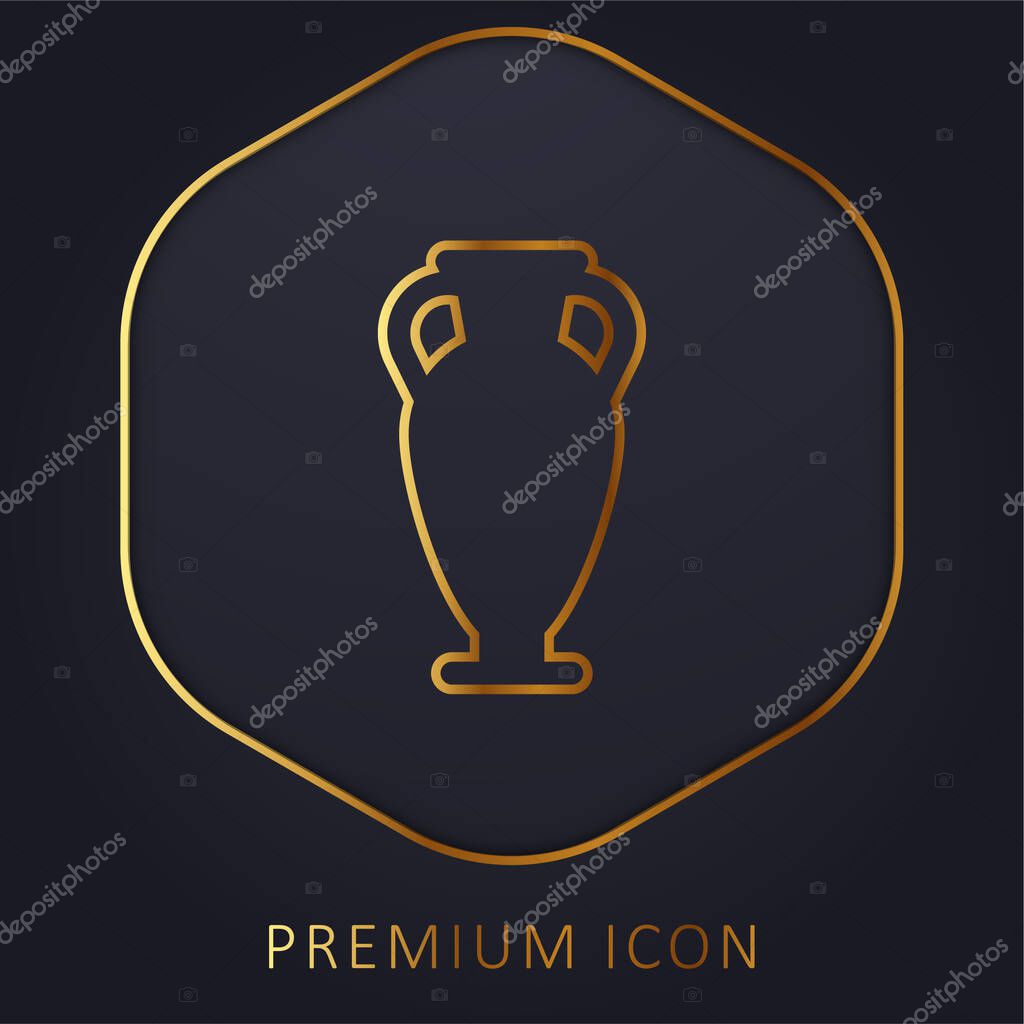Amphora golden line premium logo or icon