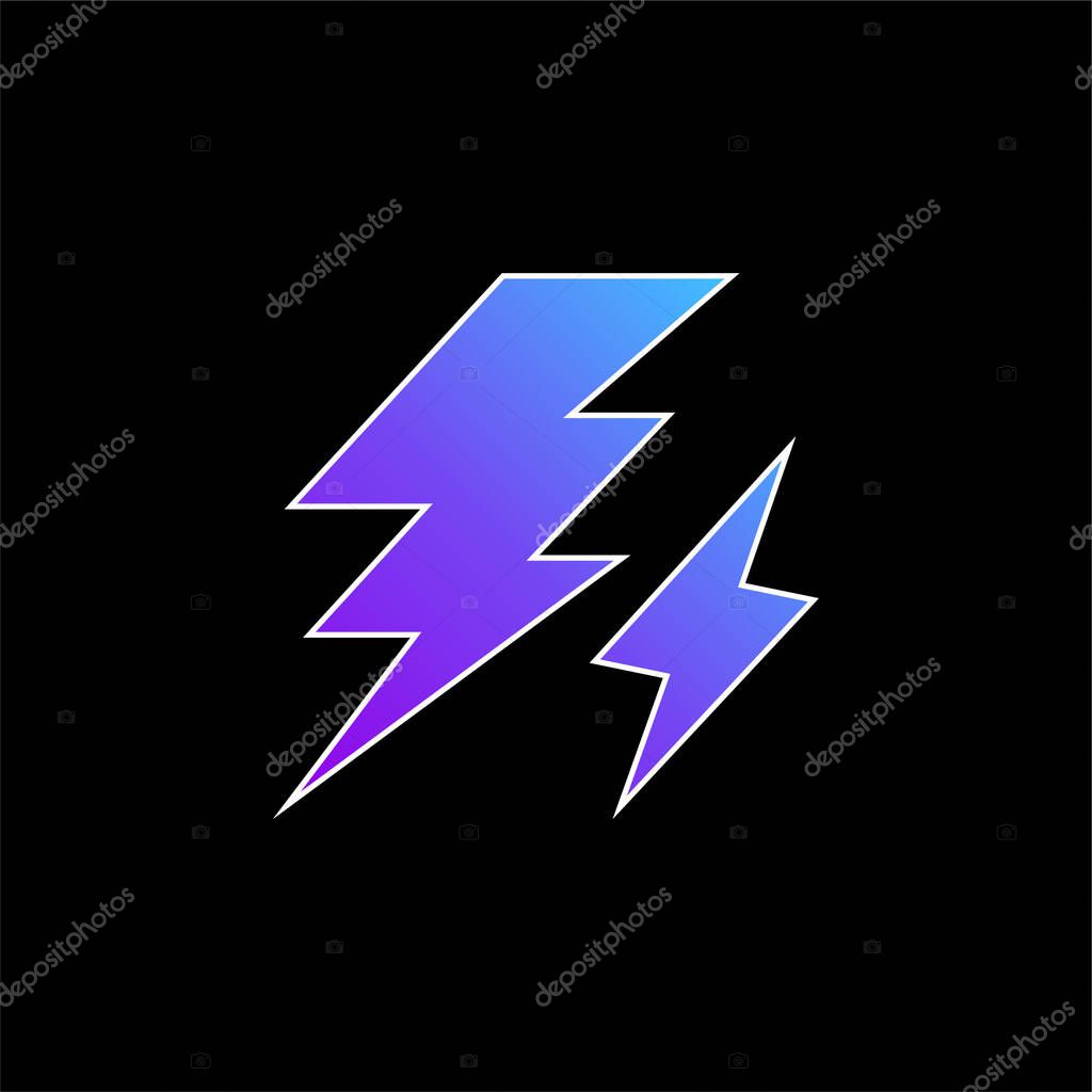Bolt blue gradient vector icon