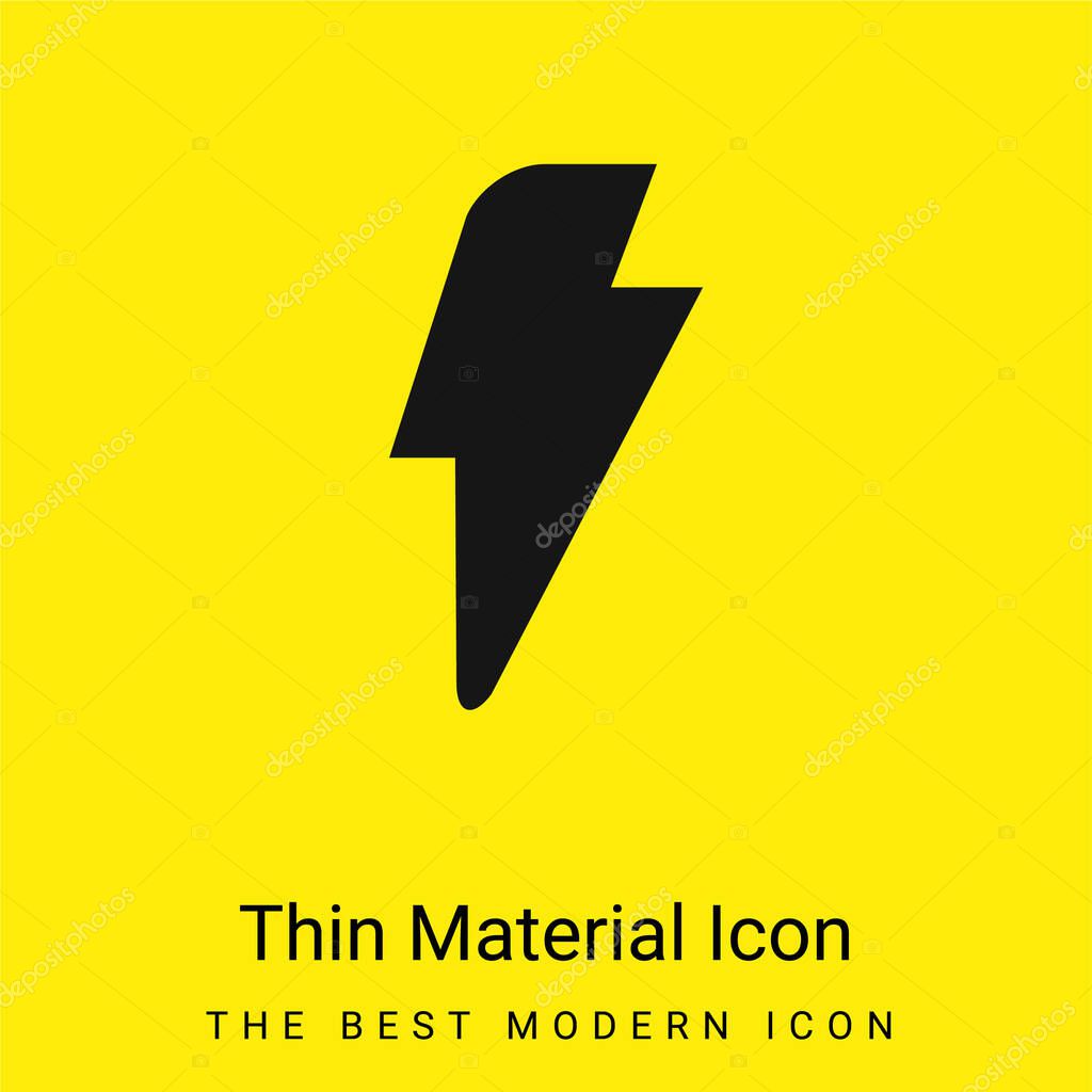 Black Lightning minimal bright yellow material icon