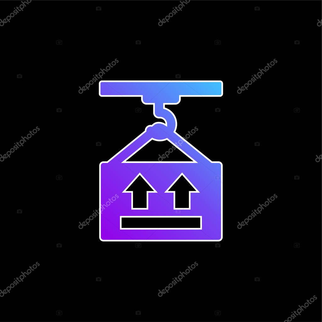 Box blue gradient vector icon