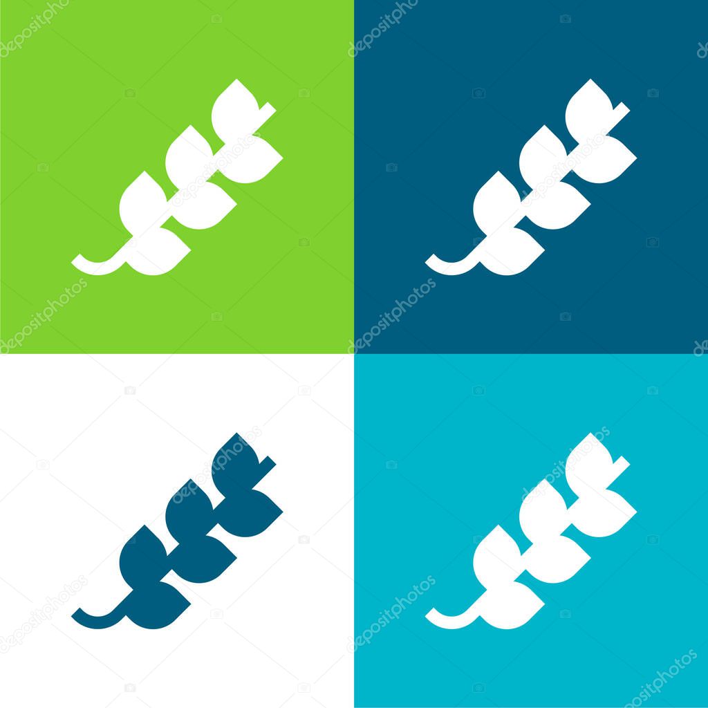 Branch Flat four color minimal icon set