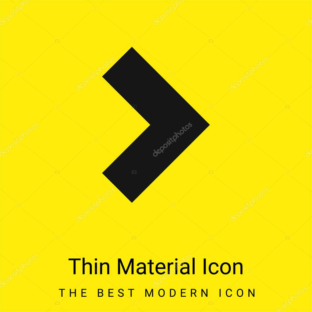 Backward Arrow minimal bright yellow material icon