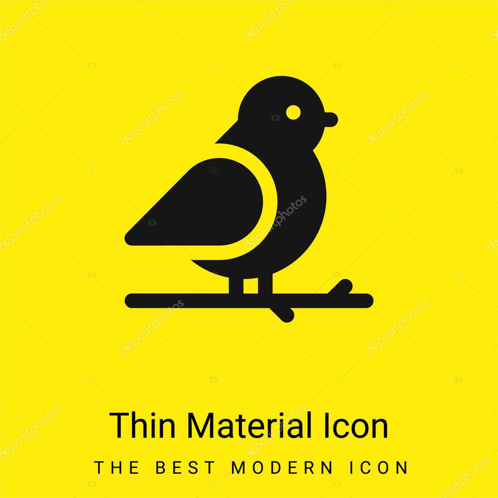 Bird minimal bright yellow material icon