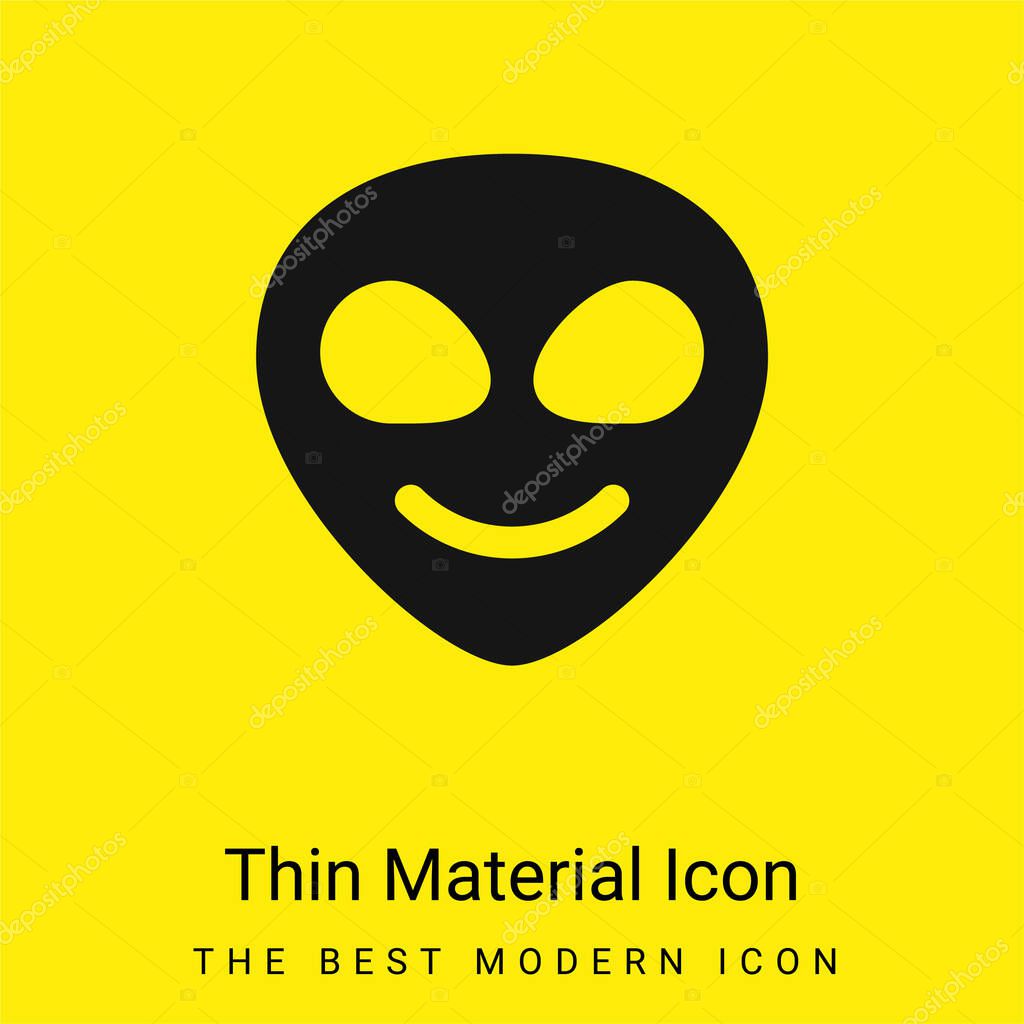 Alien minimal bright yellow material icon