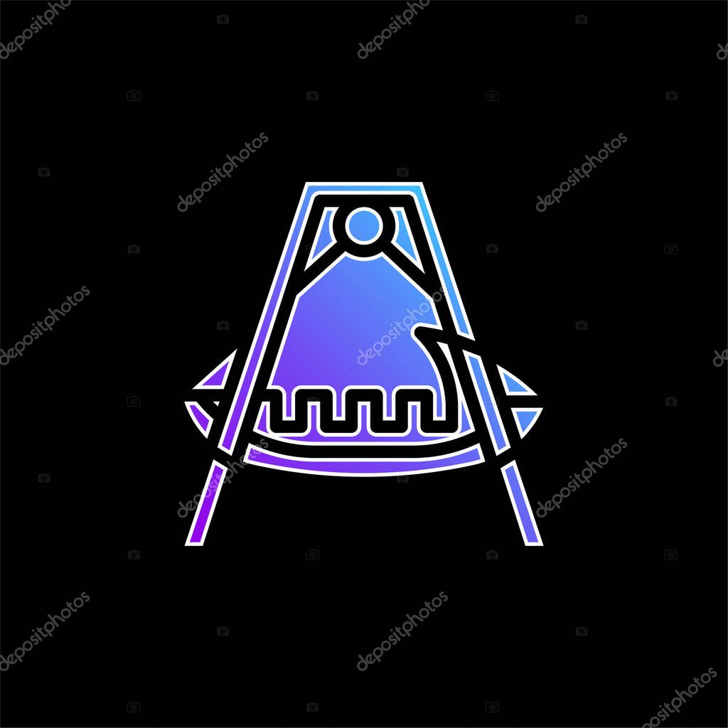 Boat blue gradient vector icon