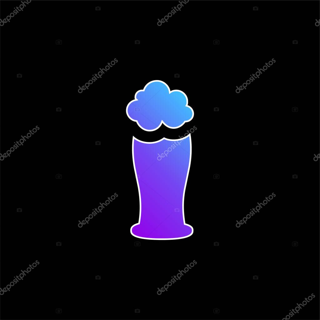 Beer Glass blue gradient vector icon