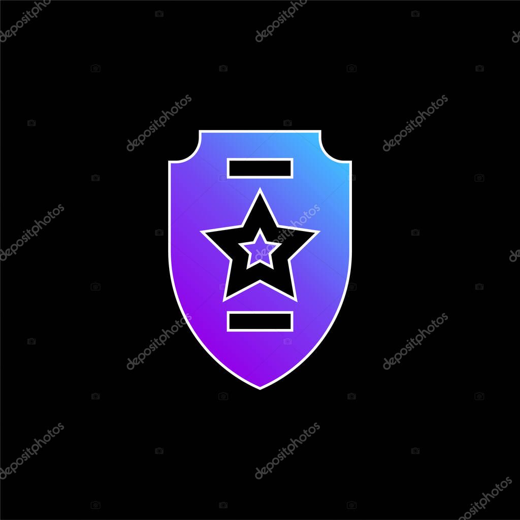 Badge blue gradient vector icon