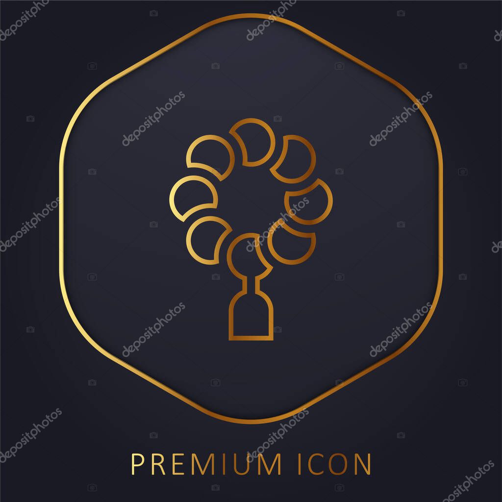 Beads golden line premium logo or icon
