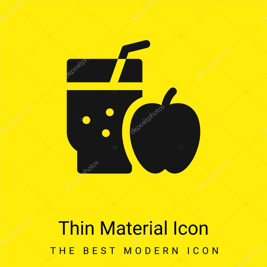 Apple Juice minimal bright yellow material icon